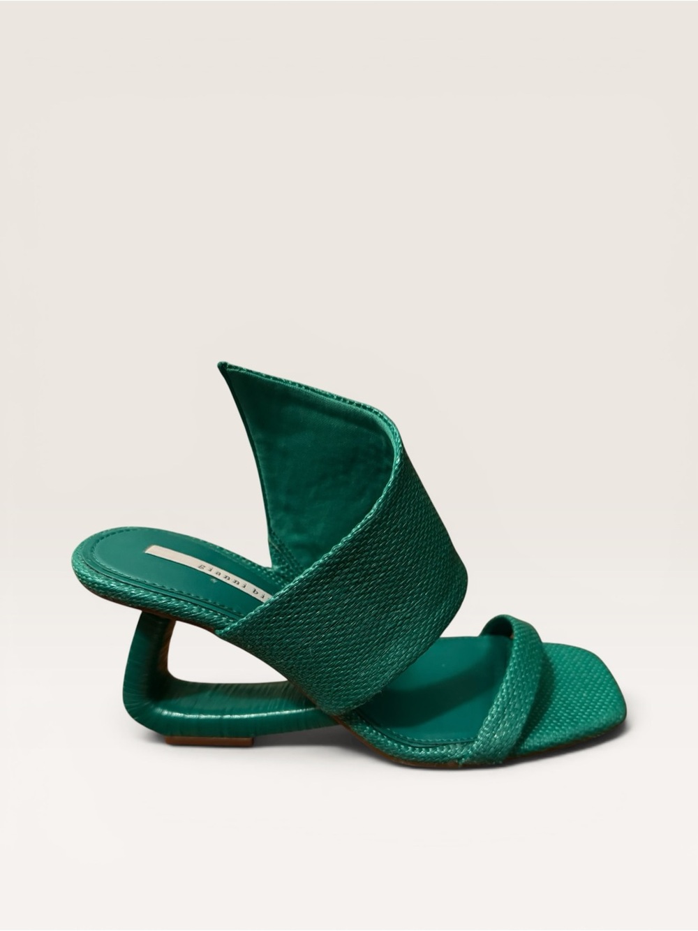Gianni Bini Green Woven Heeled Sandals - Picture 3 of 8